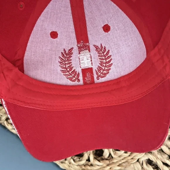 Switzerland Embroidered Red Adjustable Hat Splash Arts 100% Cotton - Picture 10 of 10